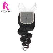 RESHINE 5x5 Body Wave Lace Closure Natural Color Remy Hair Peruvian Body Wave Human Hair Free Part Lace Closure With Baby Hair 2024 - compra barato