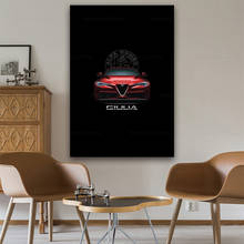 Alfa Romeo Giulia Quadrifoglio-Cuadros grandes para decoración del hogar, imágenes de pared para sala de estar, carteles, pinturas en lienzo HD 2024 - compra barato