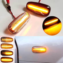 Автомобильный светодиодный Динамический указатель поворота, боковой габаритный фонарь для Opel Zafira A 1999-2005, Astra G 1998-2009, 2 шт. 2024 - купить недорого