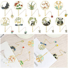 Chinese Style Brass Bookmark Retro Peacock Book Clip Tassel Pagination Mark Metal Book Markers Stationery School Office Supplies 2024 - buy cheap