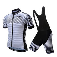 Conjunto de ropa de ciclismo profesional para hombre, pantalones cortos de Gel con pechera, uniforme de bicicleta de montaña, Kit de traje de equipo, moda de verano, 2021 2024 - compra barato