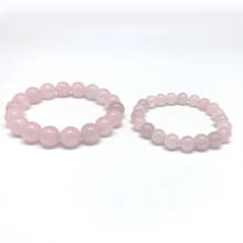 2021 Pink Color Natural Stone Stretch Bracelet Elastic Cord Pulseras Jewelry Beads Lovers Woman Gift 6MM 8MM 2024 - buy cheap