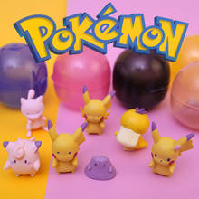 Figuras de acción de Pokémon Pikachu para niños, set de 6 unids/set, nueva fila de estaciones, adornos, colección de cápsulas, muñecos, Pks 2024 - compra barato