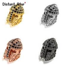 14*10mm Spartan Warrior Helmet High Quality Brass Cubic Zirconia Diy Men's Beads Bracelet Jewelry Making Accessories Connector 2024 - buy cheap