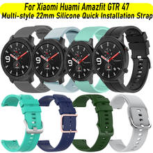 Correa de silicona deportiva para reloj Xiaomi Huami Amazfit GTR 47/GTR 2/GTR 2E, pulsera de 22mm para Haylou Solar LS05, accesorios 2024 - compra barato