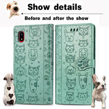 SC-42A SCV49 New Cute Pet Cat Dog Case for Samsung Galaxy A21 Wallet Book Leather Cover Box Rope Black SC42A A102J GalaxyA21 2024 - buy cheap