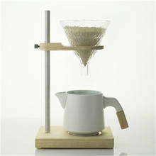 Soporte de filtro de café ajustable, Base de madera, gotero de filtro de Café Manual, soporte de estante para olla, accesorio de café 2024 - compra barato