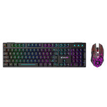 Liberty wolf t3 teclado de carregamento sem fio e mouse jogo conjunto luminoso teclado e mouse sem fio rgb riverside mouse 2024 - compre barato