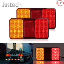 Justech-Indicador de freno trasero para camión y furgoneta, lámpara impermeable IP65, 24 luces LED, 12V, 1 par 2024 - compra barato