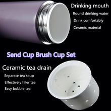Изоляционная чашка, деловой портативный термос для разделения чая, офисный вакуумный керамический термос 2024 - купить недорого