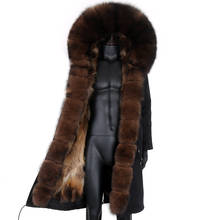Men X-Long Parka Real Fur Men Coat 7XL Winter Jacket Waterproof Big Natural Raccoon Fur Collar Hood Thick  Real Fox Fur Liner 2024 - buy cheap