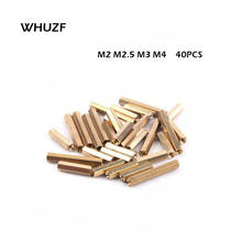 Free shipping 40pcs Hex Female to Female M2 M2.5 M3 M4 brass standoff spacer Hexagonal Stud Spacer Hollow Pillars 2024 - buy cheap