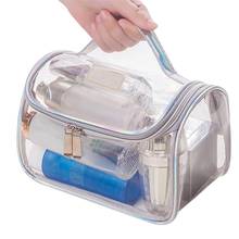 Fashion Transparent Laser Travel Makeup Bag Women Handbag Zipper Wash Organizer Storage Make Up Waterproof Cosmetic Case 2024 - buy cheap