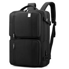 Водонепроницаемый дорожный рюкзак для мужчин, многофункциональный вместительный мужской ранец для Ноутбука 18 дюймов с USB-разъемом 2024 - купить недорого