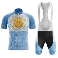 2021 Argentina Team cycling Jersey Men Cycling Clothing Biking Clothes Road Bike Racing Summer Wear Ropa Ciclismo Maillot 2024 - buy cheap