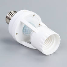 Soporte de luz LED inteligente con Sensor de movimiento infrarrojo, Base de lámpara LED E27, interruptor de luz, adaptador, 110V-240V 2024 - compra barato