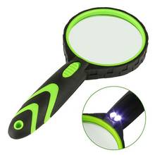 Lighted Magnifying Glass-10X Hand held Large Reading Magnifying Glasses with 12 LED Illuminated Light for Seniors Repair coins 2024 - buy cheap