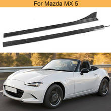 Carbon Fiber Car Side Skirts Bumper Aprons for Mazda MX 5 ND Miata Convertible RF GS GX 2 Door 2016 2017 2024 - buy cheap