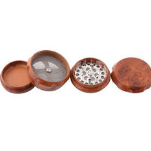 1PCS Red Wood Herbal Herb Tobacco Spice Grinder Smoke Grinders Tobacco Accessories Weed Grinders 4 Layers 2024 - buy cheap