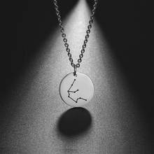 Fishhook Constellation Divination Symbol Amulet Necklace Rose Gold Color stainless steel Supernatural Woman Man pendant Jewelry 2024 - buy cheap