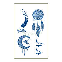 Waterproof Temporary Juice Tattoo Sticker Feather Bird Dreamcatcher Lasting Tattoos Flash Tatoo Fake Tatto Art for Men Women 2024 - купить недорого