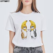 Summer Tshirt Women Funny Cat Printed Women T Shirt Fun Short-sleeve Women's T-shirt Harajuku 90s Girls Tee Female Tops Clothing 2024 - buy cheap