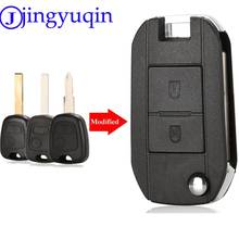 Jingyuqin-carcasa de mando a distancia de coche, 2 botones para Peugeot 106, 206, 306, 406, Citroen C2, C3, Xsara, Picasso 2024 - compra barato