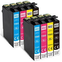 ALIZEO-cartucho de tinta para impresora Epson T502, T502xl, 502 XL, E502XL, Expression Home XP-5100, WorkForce, XP-5105, WF-2860DWF, 8 Uds. 2024 - compra barato