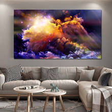 Pintura abstracta de nubes coloridas, póster de estrella del universo, impresiones, arte de pared, decoración de habitación, imágenes de lienzo para el hogar sin marco 2024 - compra barato