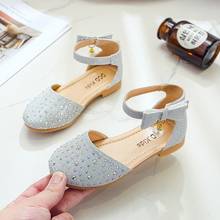 New Summer Little Girl Shoes Children Princess Shoes For Girls Sandals Flats Shiny Rhinestone Enfants Toddler Baby Party Shoes 2024 - buy cheap