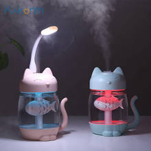 3 In 1 USB Cat Air Humidifier Mini Humidifier 350ml Essential Oil Diffuser Purifier Atomizer with LED Light Fan for Home Office 2024 - buy cheap