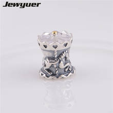 Silver Carousel Charms with Gold fit 925 sterling silver bead charm bracelets diy making fine Jewelry Memnon wholesale GD037 2024 - buy cheap