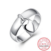 Женское классическое сердце на замке кольцо из стерлингового серебра 925 пробы, подарочное ювелирное украшение для свадьбы, помолвки 2024 - купить недорого