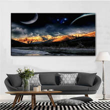 Bordado quadrado de diamante de tamanho grande 5d, broca redonda universo planetário, paisagem, ponto cruz, decoração de mosaico ff1465 2024 - compre barato