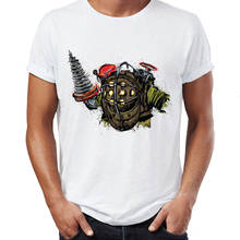 Мужская футболка Bioshock Big Daddy Splatter Art Gaming Artsy Awesome Художественная печать футболка хип хоп футболки Топы Harajuku уличная 2024 - купить недорого