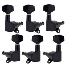 Guitar Sealed Small Peg Tuning Pegs Tuners Machine Heads For Acoustic Electric Guitar Guitar Parts( Black 3R3L) 2024 - buy cheap