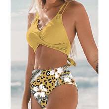 Bikini Set Women Floral Print Push-Up Swimsuit Beachwear Padded Swimwear High Waist Two Piece Brazilian Bathing Suit 2021 New 2024 - buy cheap