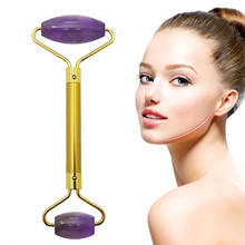 Amethyst Face Roller Gua Sha Tool Set Slimming Facial Massager Natural Jade Roller Stone Jade Massage Roller Skin Care Tool 2024 - buy cheap