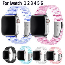 Pulseira para apple watch, 44mm, 42mm, 40mm, 38mm, esportiva, transparente, bracelete para iwatch series 6 se 5, 4, 3 2024 - compre barato