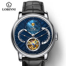 Lobinni Luxury Brand Men's Watches Automatic Mechanical Male Wristwatch Classic Date Design Stainless Steel Leather Waterproof 2024 - buy cheap