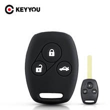 KEYYOU For Honda Accord CR-V CRV Civic Pilot Fit Freed StepWGN Remote Car Key Holder Car-stying 3 Button Silicone Car Key Case 2024 - buy cheap