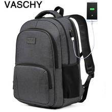 VASCHY Laptop Backpack Women Men School Bags Travel Backpack for College Student Water-resistant School Backpack with USB Charge 2024 - buy cheap