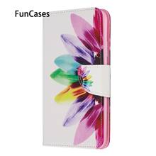 Funda de teléfono móvil Sun Flower para Huawei Y7 Prime 2019, carcasa de cuero PU para Huawei Y7 2019 Enjoy 9 Y6 Pro Y9 Prime Y5 2024 - compra barato