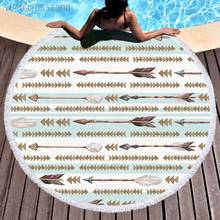 Beach Holiday Beach Towel Arrows Large Beach Towel Microfiber Swimming Pool Stripe Printed Round Blanket Picnic Sports Gym Towel 2024 - buy cheap