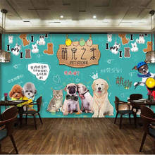Wellyu-papel de parede personalizado 3d, murais, personalidade hd, fofo, pet, casa, pet, loja, ferramentas, parede, sala de estar, quarto, restaurante 2024 - compre barato