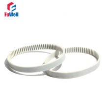 HTD5M Closed Loop Timing Belt 2530/2540/2560/2580mm Polyurethane Pulley Belt 15/20/25/30mm Width White PU Transmission Belt 2024 - buy cheap