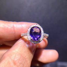Trendy Brand Desgin CZ 925 Sterling Silver Ring Big round Blue green purple black Stone Rings For Women Jewelry Wedding Gift 2024 - buy cheap