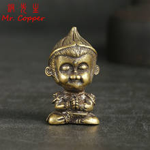 Vintage Brass Solid Cute Monkey King Buddha Statue Zen Home Desktop Ornament Decoration Accessories Copper Figurines Miniatures 2024 - buy cheap