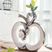 Современный минималистичный Керамическое яблоко счастливые украшения ремесла домашнего интерьера украшения гостиная/офис комнаты Статуэтка для декора 2024 - купить недорого