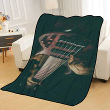 New Arrival Guitar Blankets Printing Soft Blanket Throw On Home/Sofa/Bedding Portable Adult Travel Cover Blanket 2024 - buy cheap